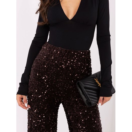 Spodnie-MI-SP-4323C.28 -ciemny brązowy 1