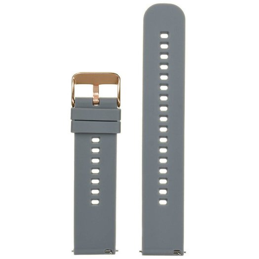 U27 rubber watch strap - dark gray/rosegold - 20mm 1