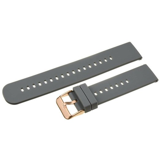 U27 rubber watch strap - dark gray/rosegold - 20mm 2