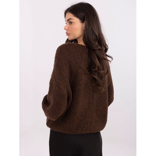 Sweter-MI-SW-1610.18-ciemny brązowy 4