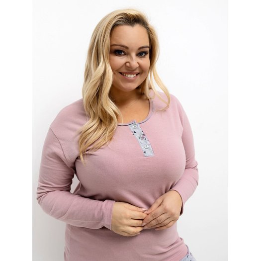 Piżama-DU-PI-FP-501.22-ciemny różowy 1