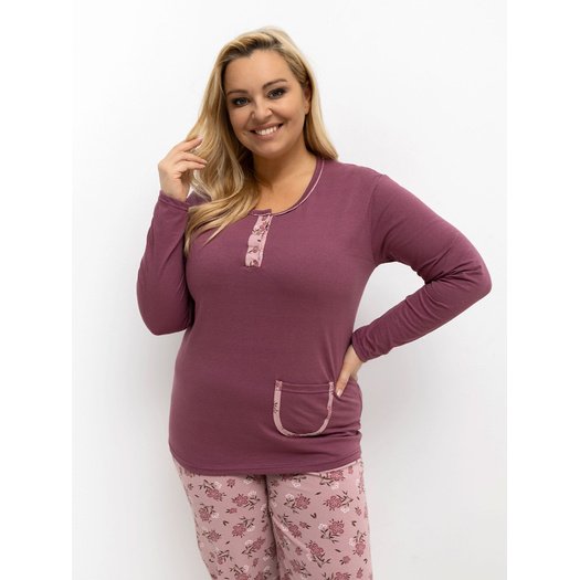 Piżama-DU-PI-FP-508.57-ciemny różowy 2