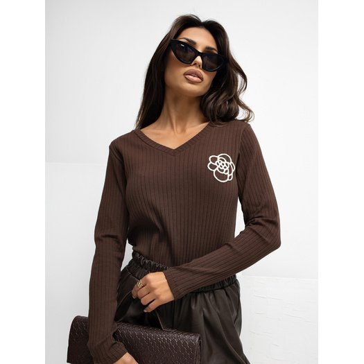 Bluzka-RV-BZ-A1057.15P-ciemny brązowy 2