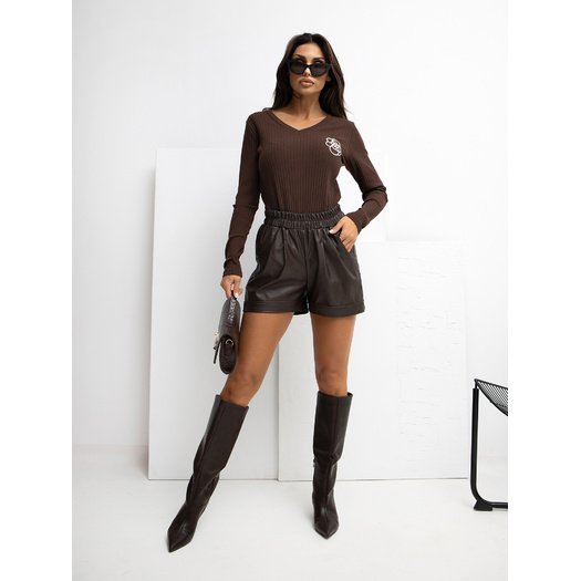 Bluzka-RV-BZ-A1057.15P-ciemny brązowy 1