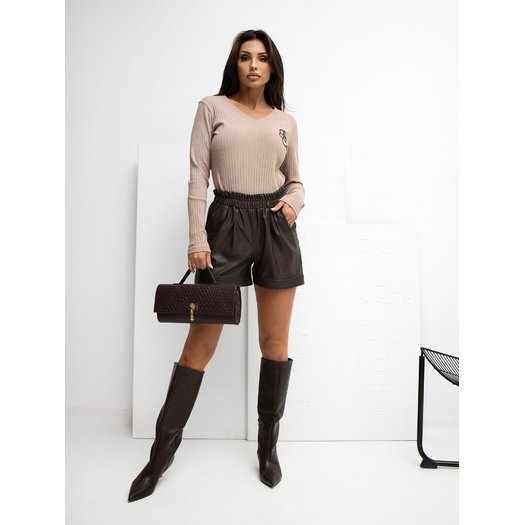 Bluzka-RV-BZ-A1057.15P-ciemny bezowy 3