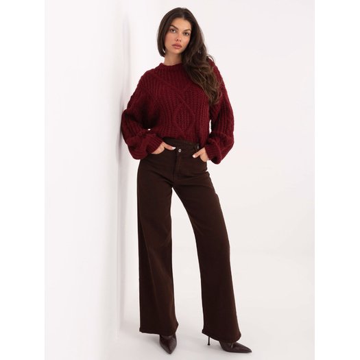 Spodnie jeans-VM-SP-ST6005-5.65-ciemny brązowy