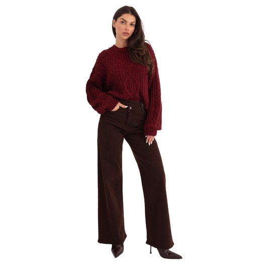 Spodnie jeans-VM-SP-ST6005-5.65-ciemny brązowy 4