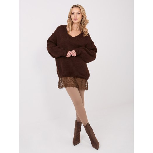 Sweter-IN-SW-33681.05P-ciemny brązowy 4