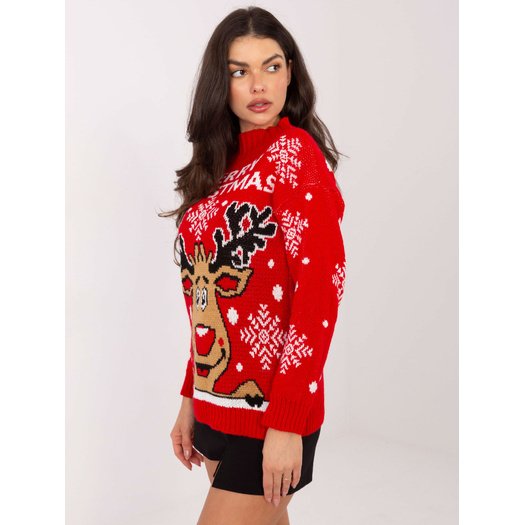 Sweter-MI-SW-19137.52-czerwony 2