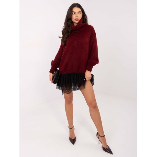 Sweter-IN-SW-3176.26-bordowy 2