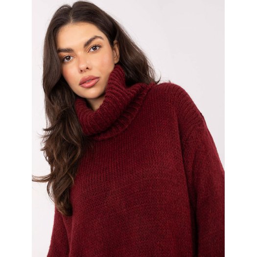Sweter-IN-SW-3176.26-bordowy 3