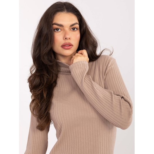 Sukienka-RV-SK-A1048.83-ciemny bezowy