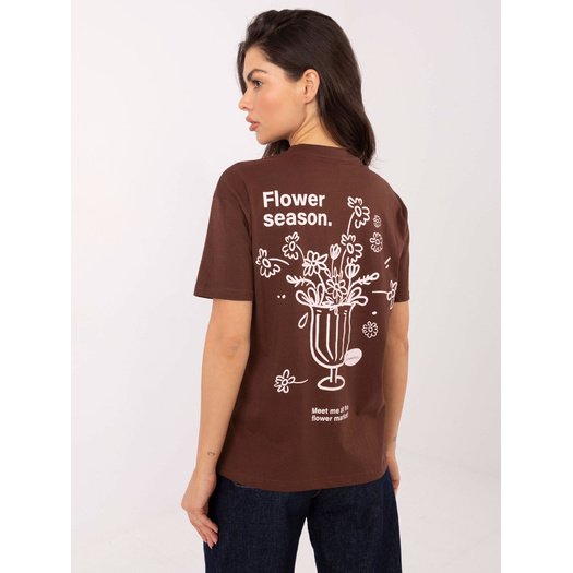 T-shirt-D12022AH02645V-ciemny brązowy