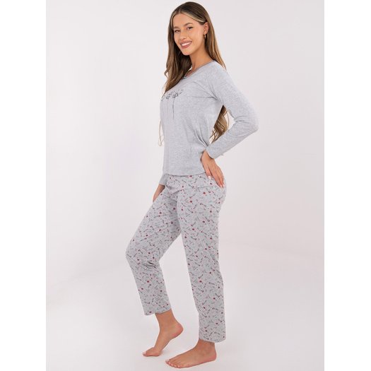 Piżama-DU-PI-FP-003.99P-szary 1