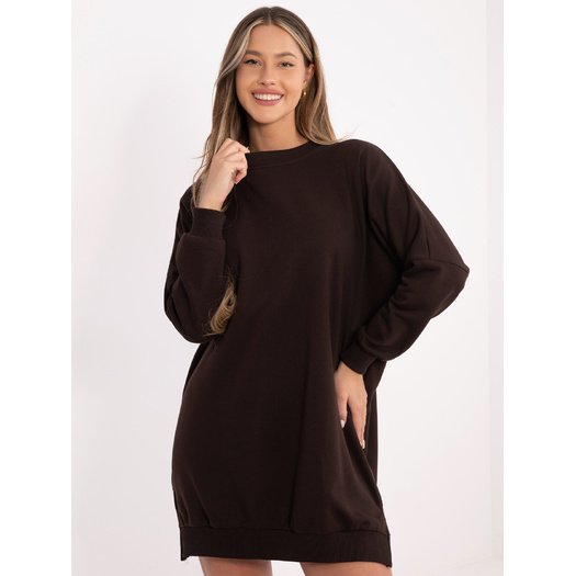Sukienka-RV-SK-6019.67-ciemny brązowy 4