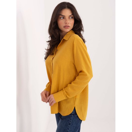 Koszula-LK-KS-510109.70-ciemny ż&oacute;łty