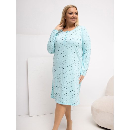 Koszula nocna-DU-KN-FP-607.04P-mietowy 2