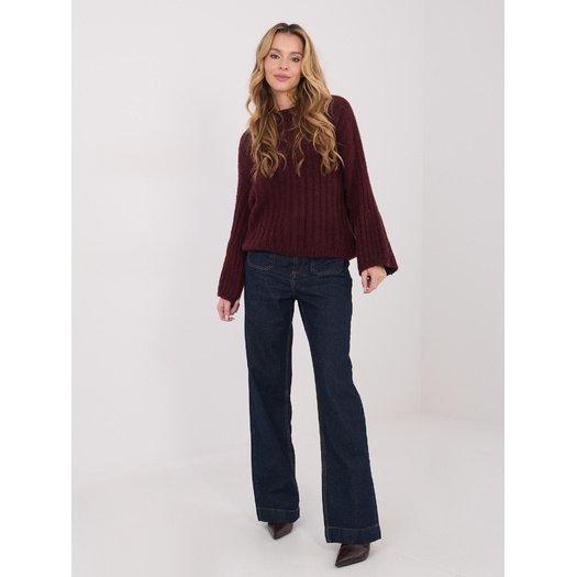 Sweter-MI-SW-1215.97-bordowy 1