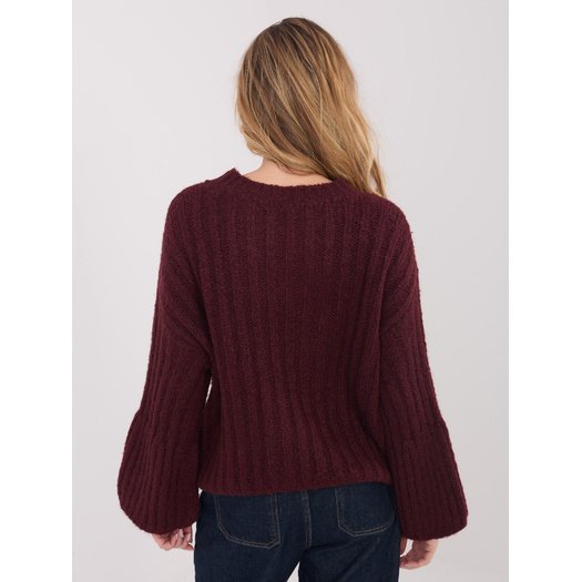 Sweter-MI-SW-1215.97-bordowy 3