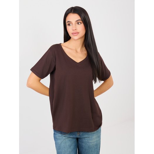 T-shirt-RV-TS-A1094.45-ciemny brązowy 1