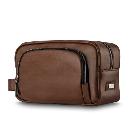 ELEGANTIŠKA NATŪRALIOS ODOS VYRIŠKA KOSMETINĖ SOLIER SZETLAND - VINTAŽINĖ RUDA 1