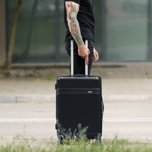 SUITCASE M 24   STL945 ABS DARK GREY