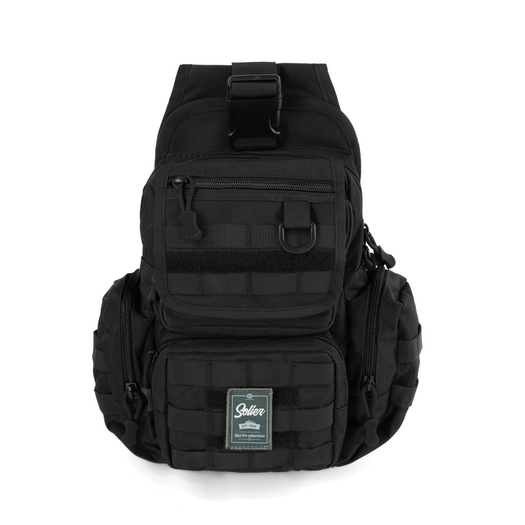 Tactical Military Backpack Shoulder Bag Solier SV25 Recon &ndash; Black