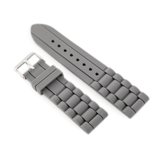 Pasek gumowy do zegarka 904T - karbowany - 22mm