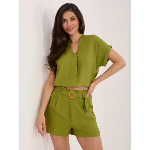 Szorty-D60103M62612KA3-oliwkowy 5