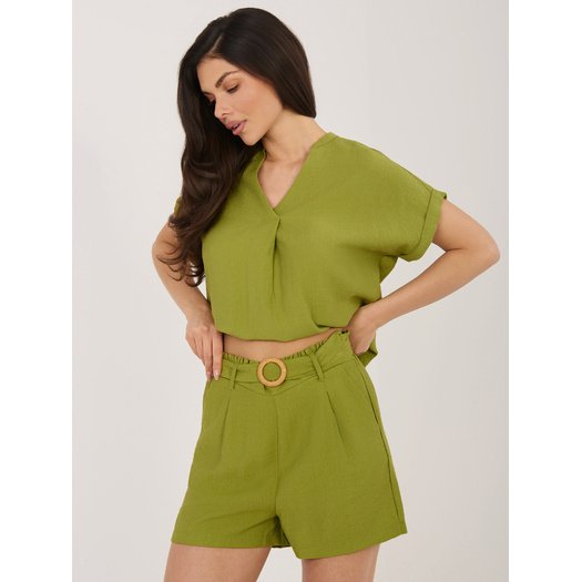 Szorty-D60103M62612KA3-oliwkowy 1