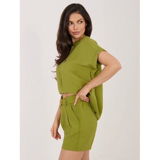 Szorty-D60103M62612KA3-oliwkowy 3