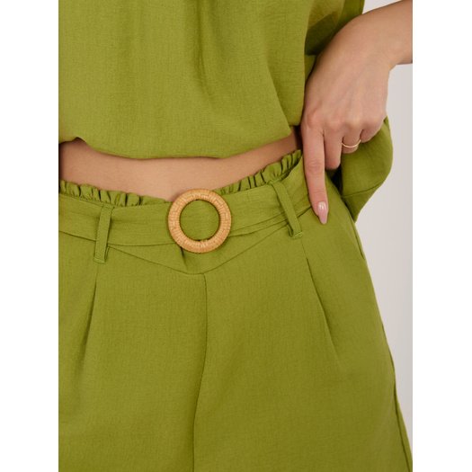 Szorty-D60103M62612KA3-oliwkowy 2