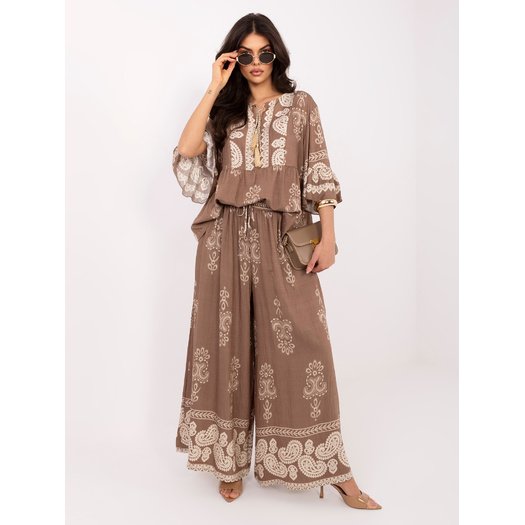 Laisvalaikio kostiumas moterims-IR-KMPL-7282.08P-ciemny bezowy