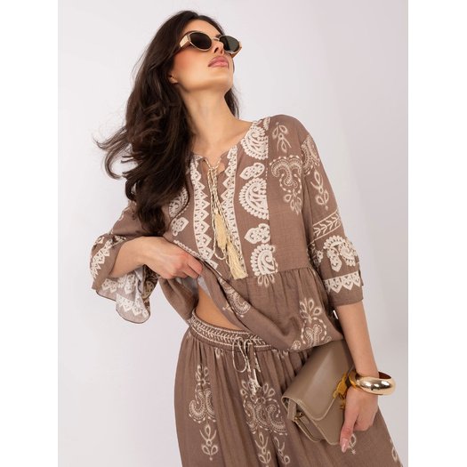 Laisvalaikio kostiumas moterims-IR-KMPL-7282.08P-ciemny bezowy 1