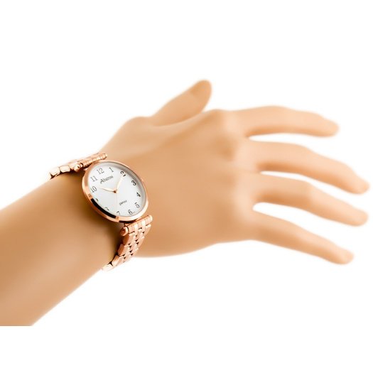 ZEGAREK DAMSKI ALBATROSS Glamour ABBB97 (za537c) rose gold/white