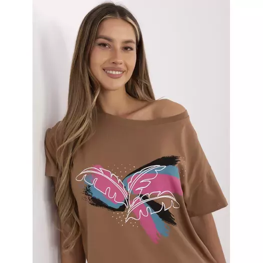 T-shirt-CLM-TS-1019.79-jasny brązowy