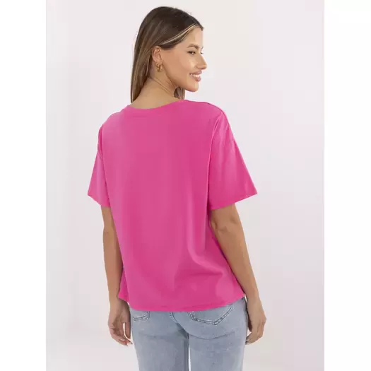 T-shirt-MI-TS-M3221G.75-ciemny różowy