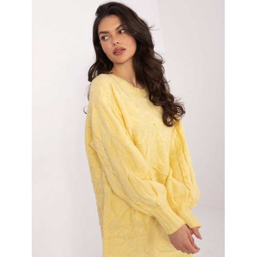 Sweter-AT-SW-2367.76P-jasny ż&oacute;łty