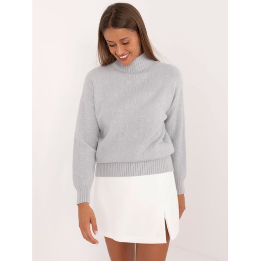 Sweter-AT-SW-2339.54-jasny szary