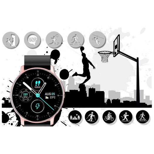 Išmanusis laikrodis unisex GRAVITY GT1-2 (sg015b)