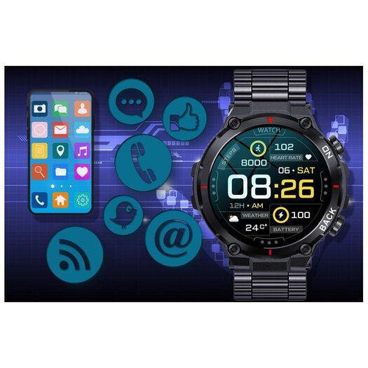 SMARTWATCH MĘSKI GRAVITY GT8-2 - z GPS (sg017b)