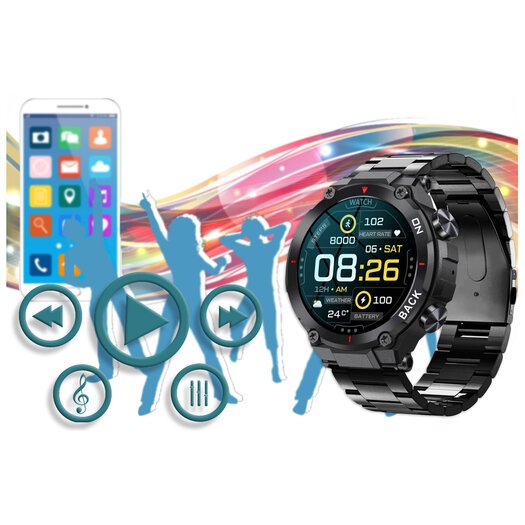 SMARTWATCH MĘSKI GRAVITY GT8-2 - z GPS (sg017b)
