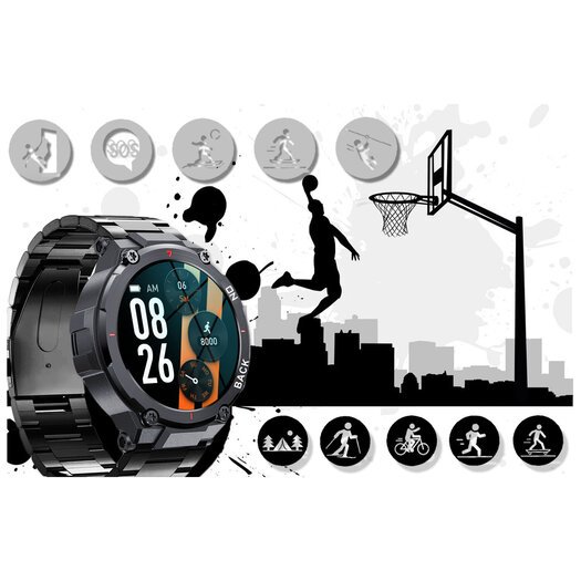 SMARTWATCH MĘSKI GRAVITY GT8-2 - z GPS (sg017b)