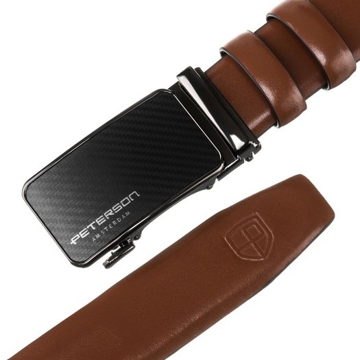 Men's belt Peterson PTN A002 BROWN
