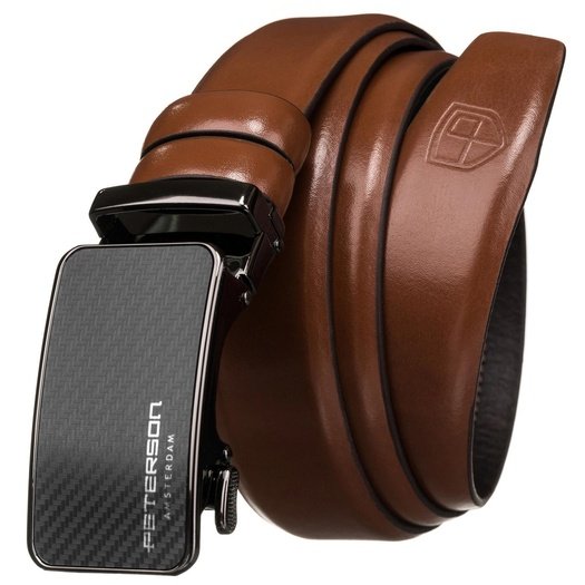 Men's belt Peterson PTN A002 BROWN