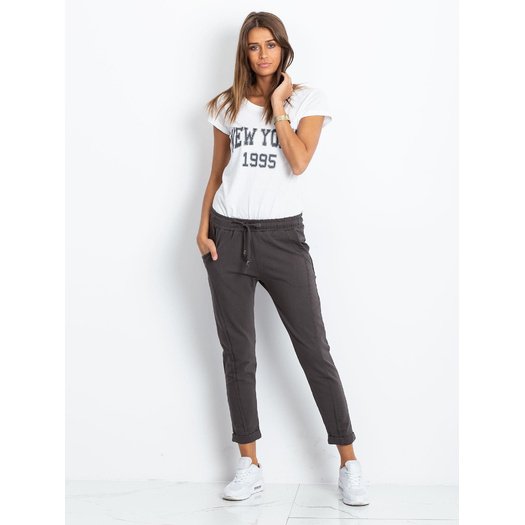 Sportinės kelnės - RV-DR-3589.08X - tamsi chaki