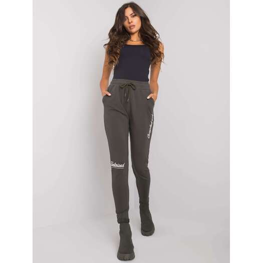 Spodnie dresowe-RV-DR-7076.21-ciemny khaki