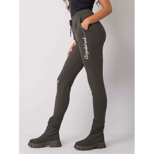 Spodnie dresowe-RV-DR-7076.21-ciemny khaki