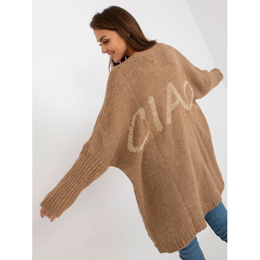 Cardigan-TW-SW-BI-M2201.87-tamsiai smėlio spalvos