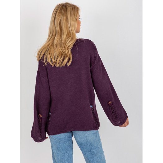 Megztinis-BA-SW-8043.03-tamsiai violetinis